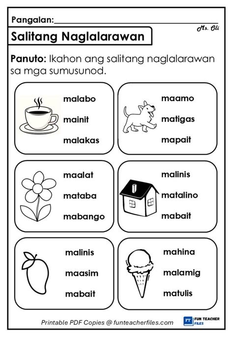 salitang naglalarawan halimbawa|PANG.